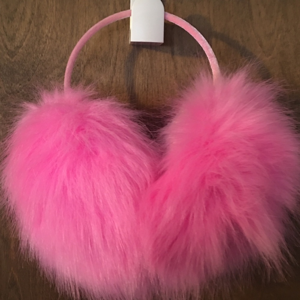 HUGE Pink Fur Earmuffs!
